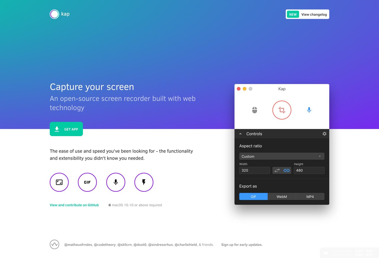 Kap Website Screenshot