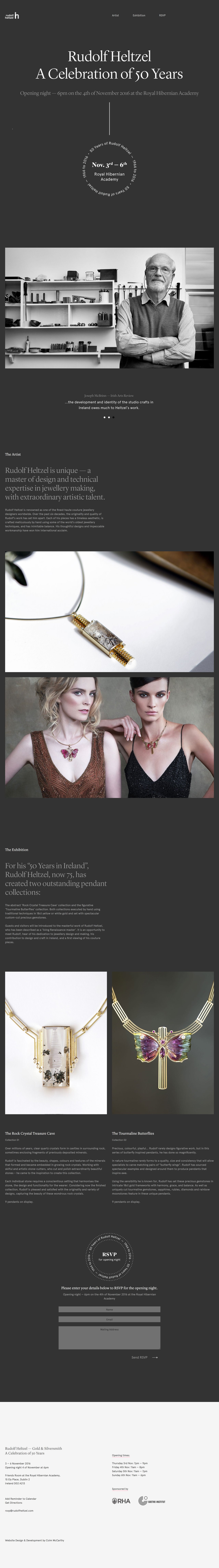 50 Years of Rudolf Heltzel Website Screenshot