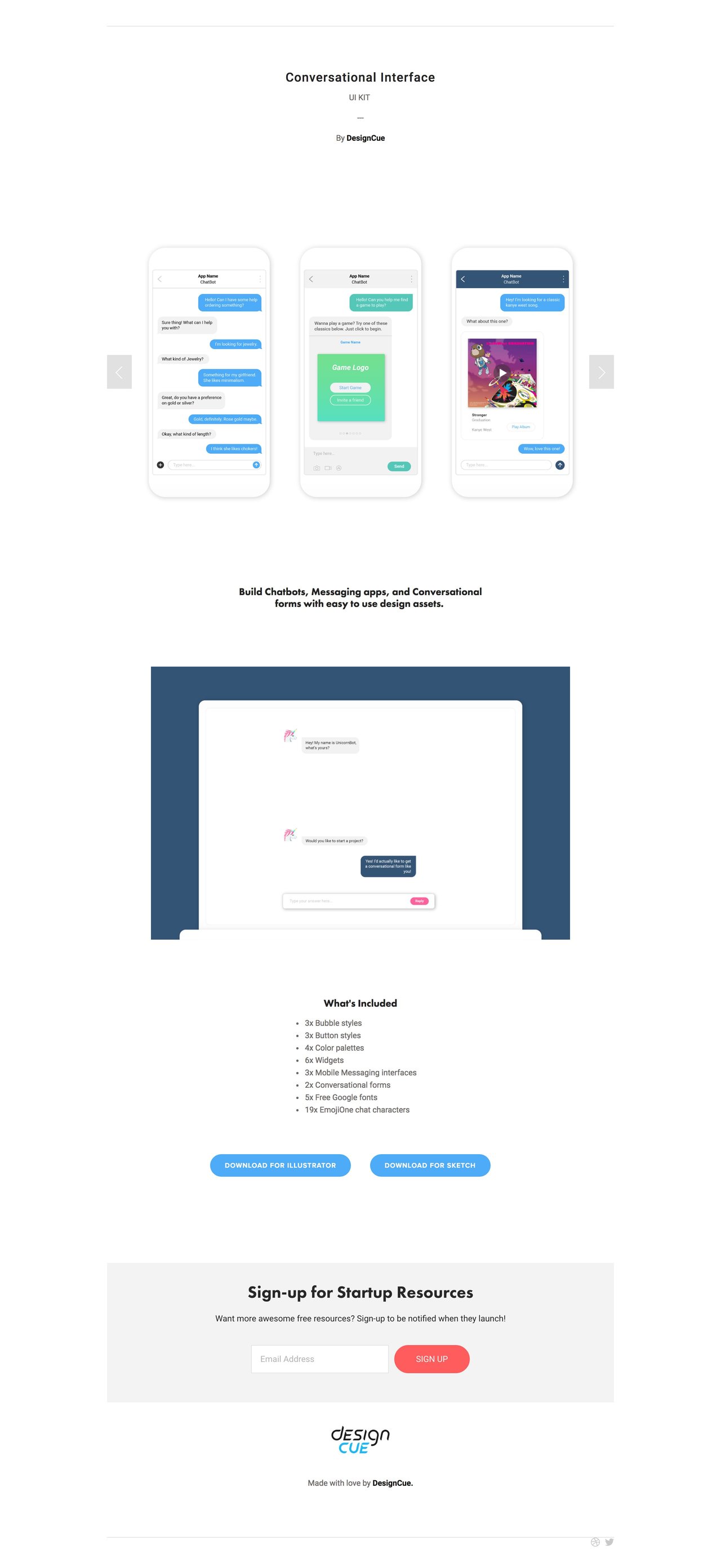 Conversational Interface Website Screenshot