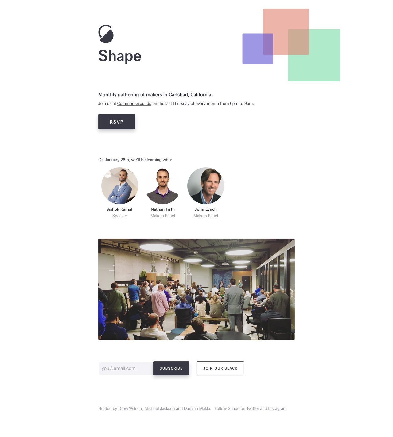 Shape Website Screenshot