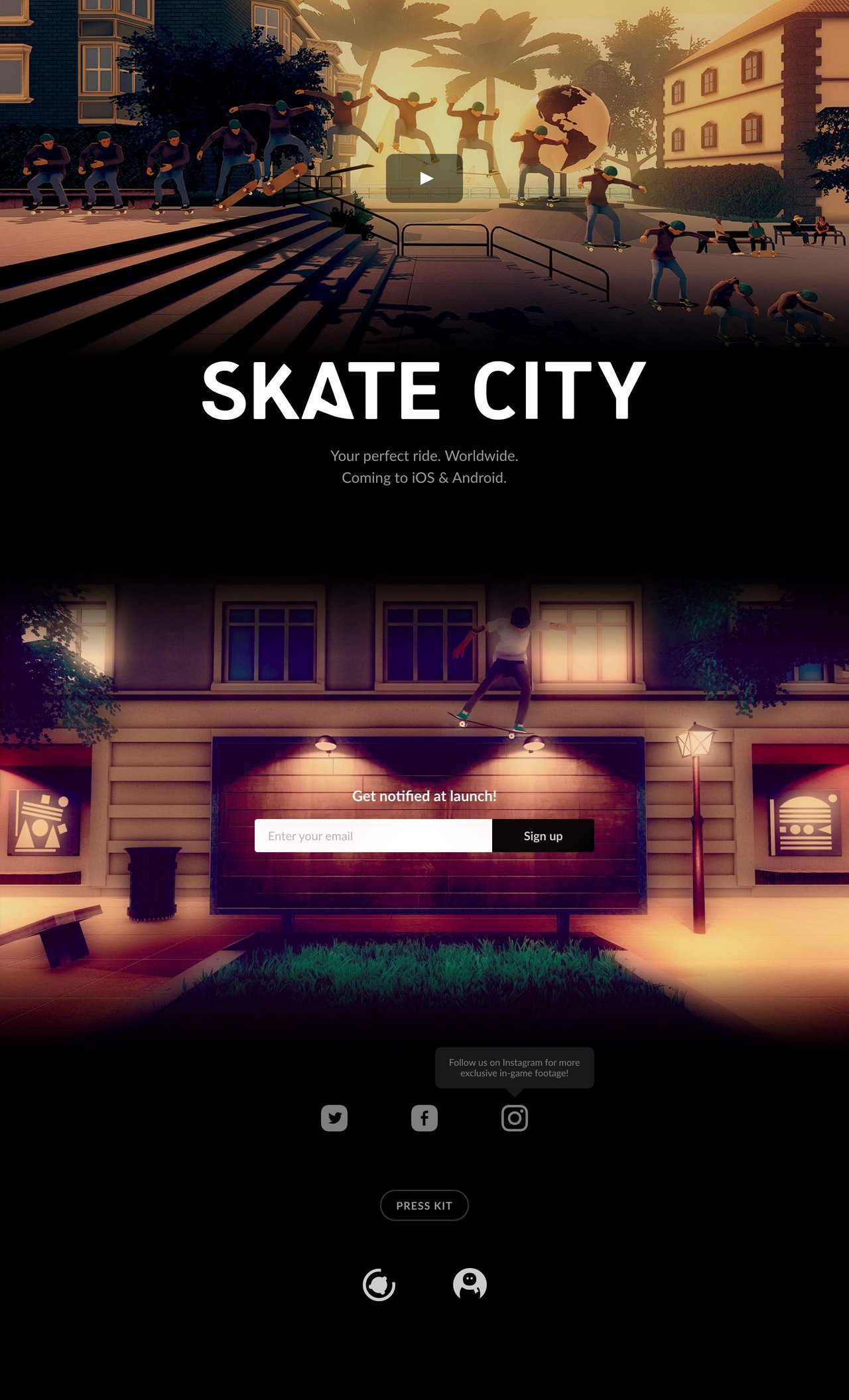 Skate City Website Screenshot