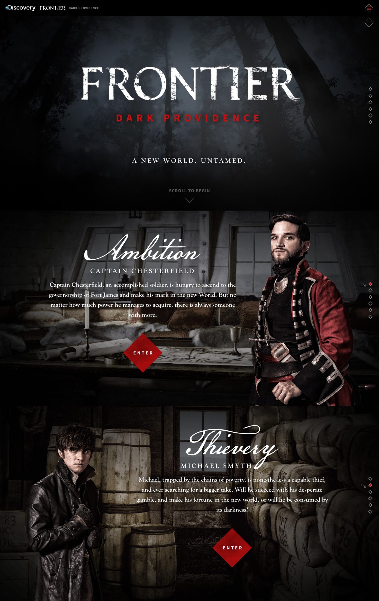 Frontier: Dark Providence Website Screenshot