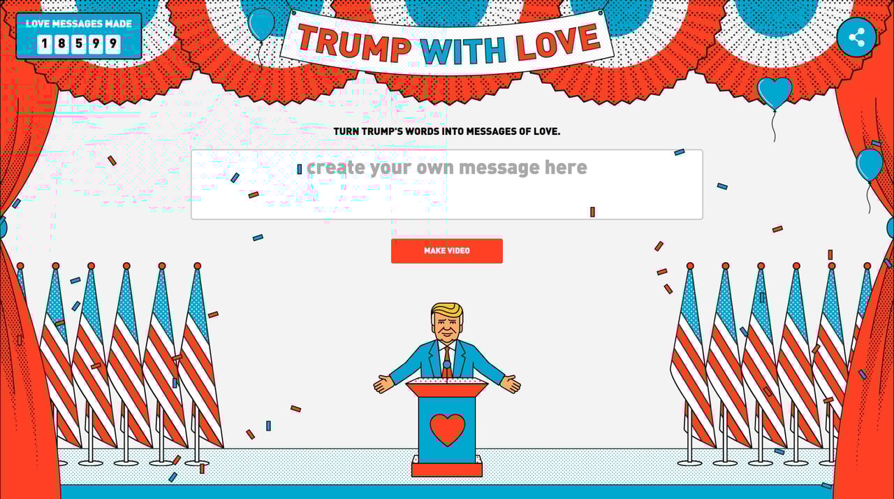 Trump With Love Website Screenshot