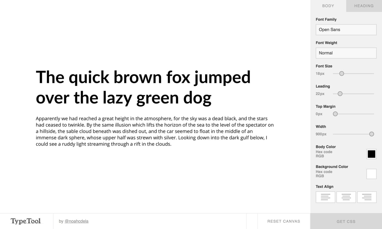 Type Tool Website Screenshot