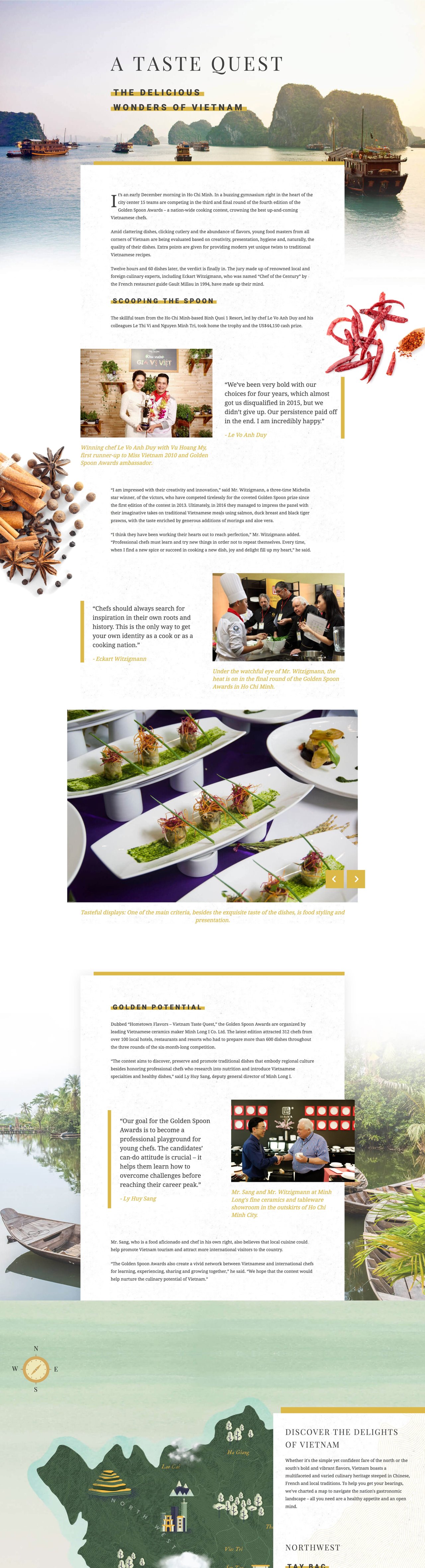 A Taste Quest Website Screenshot