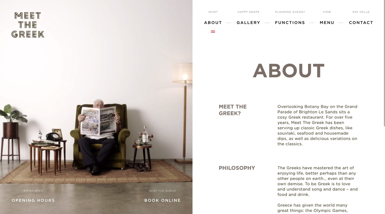 Meet The Greek Website Screenshot