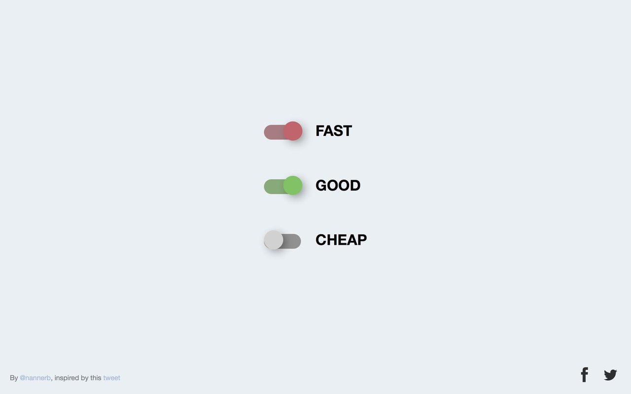 Fast Good Cheap Website Screenshot