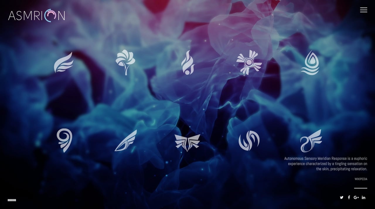 Asmrion Website Screenshot