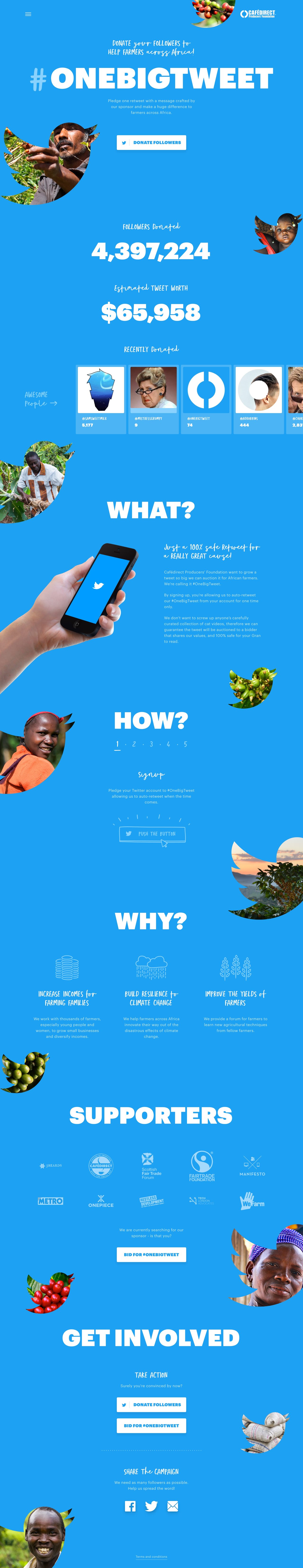 OneBigTweet Website Screenshot