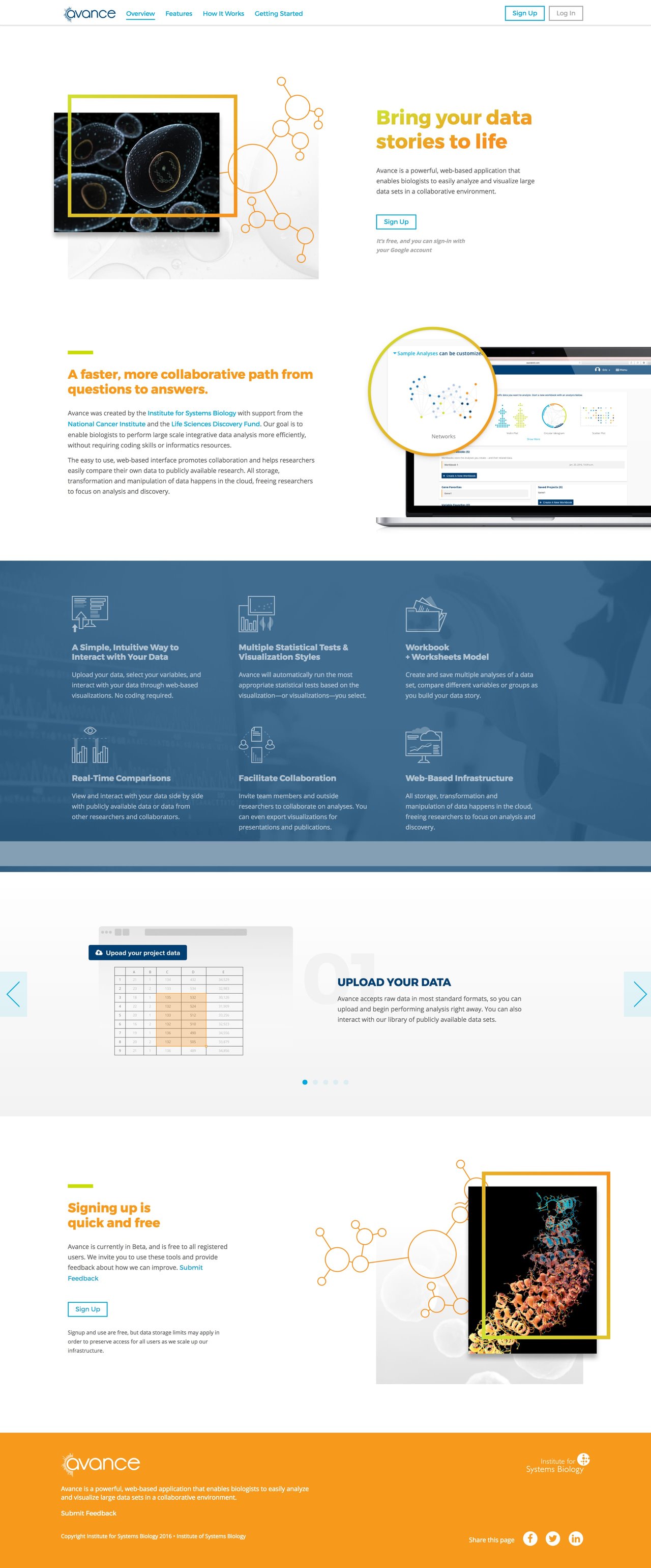 Avance Website Screenshot