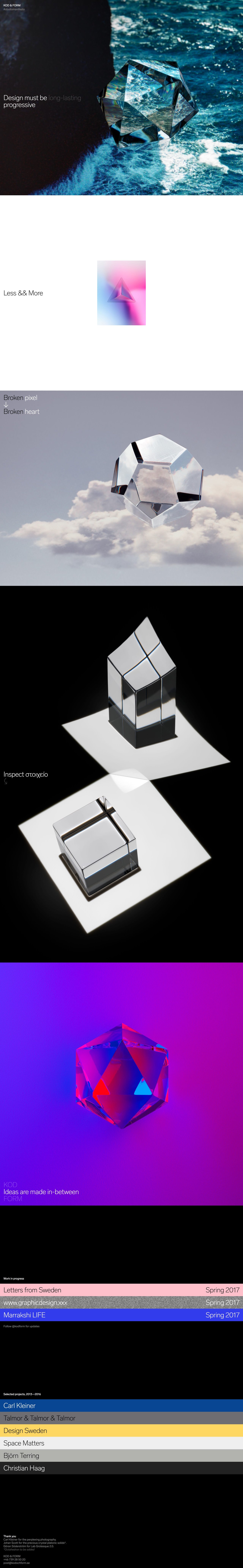 Kod & Form Website Screenshot