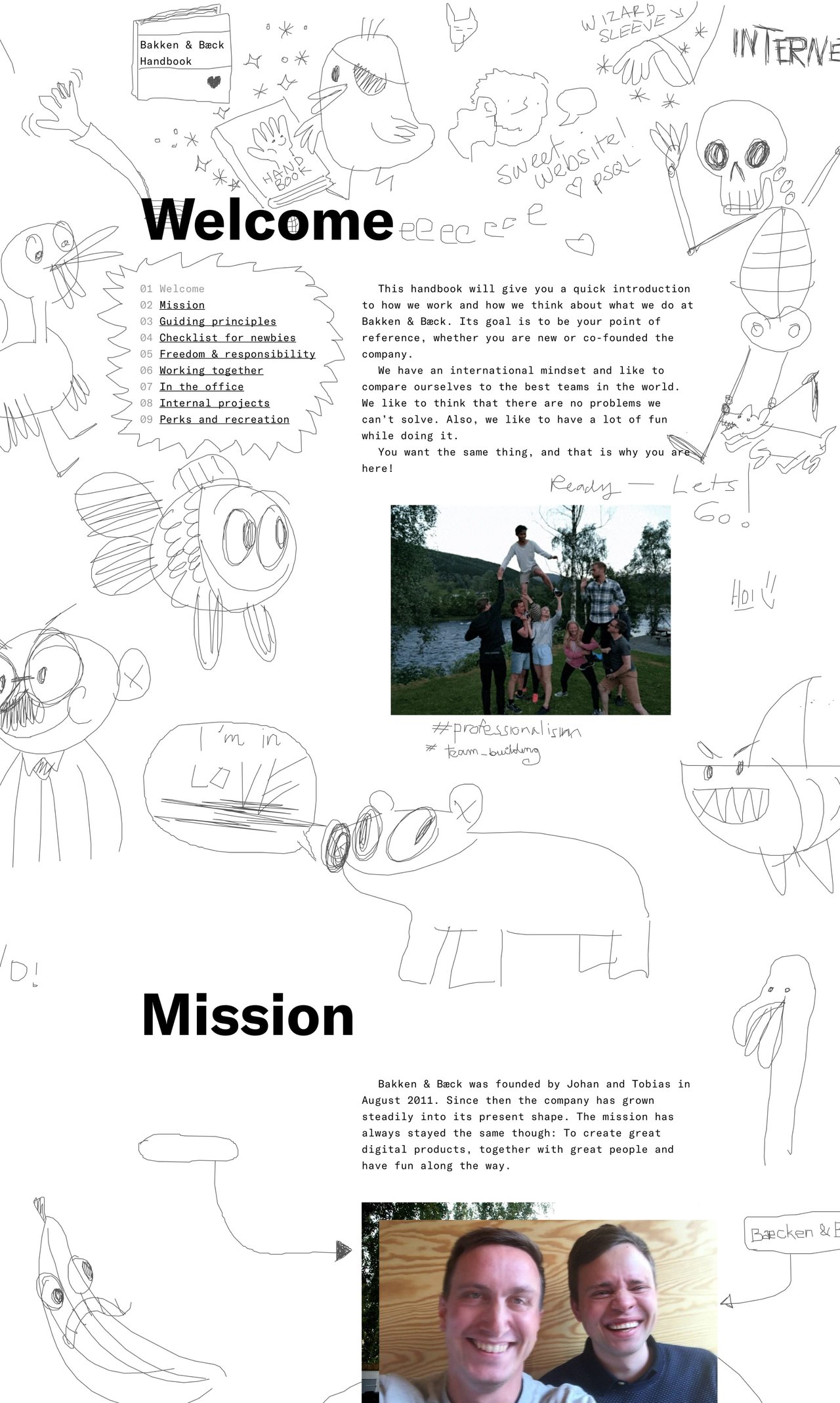 Bakken & Bæck Handbook Website Screenshot