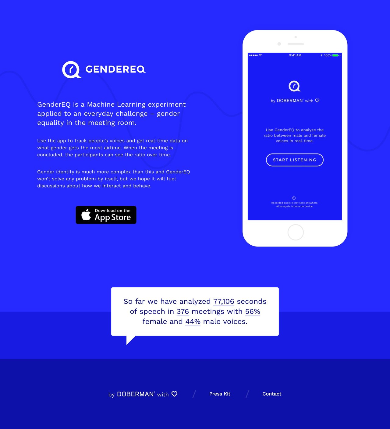 GenderEQ Website Screenshot