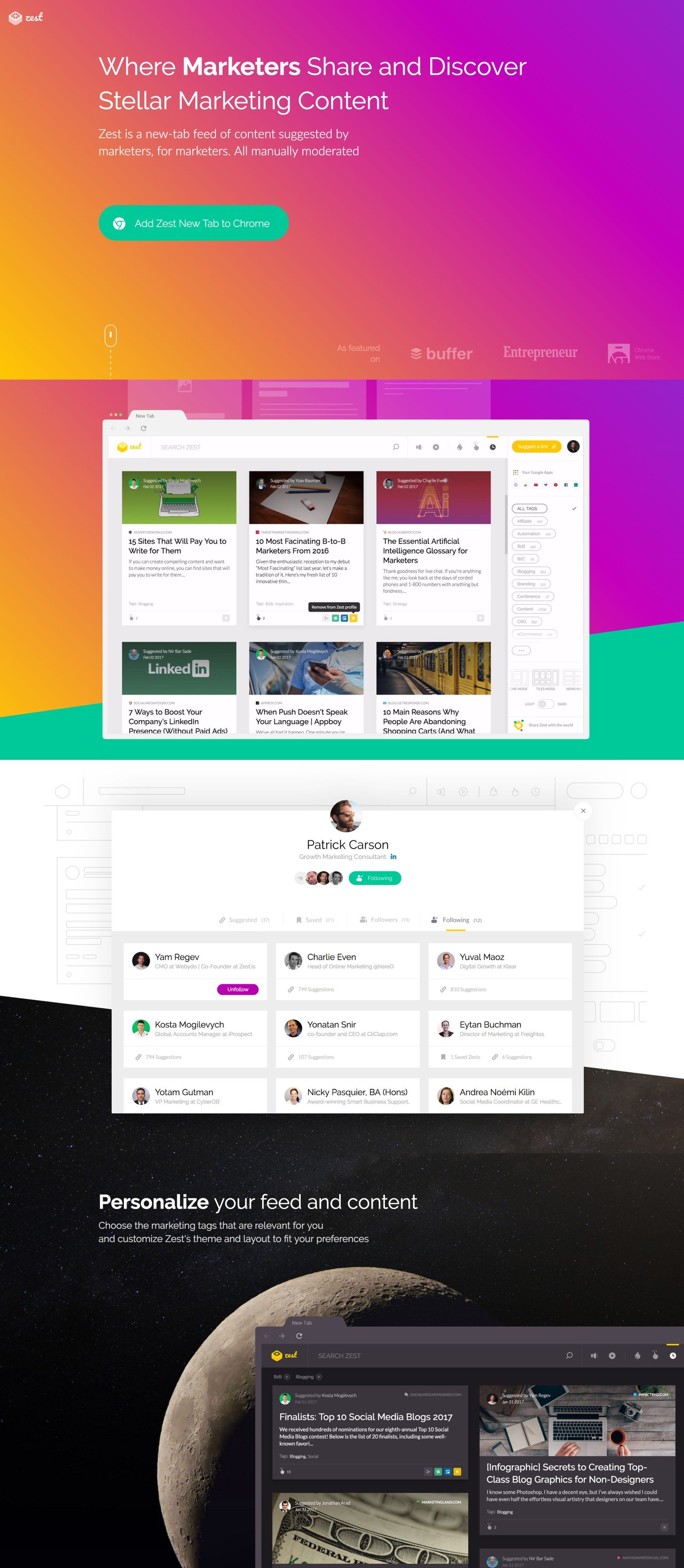 Zest Website Screenshot