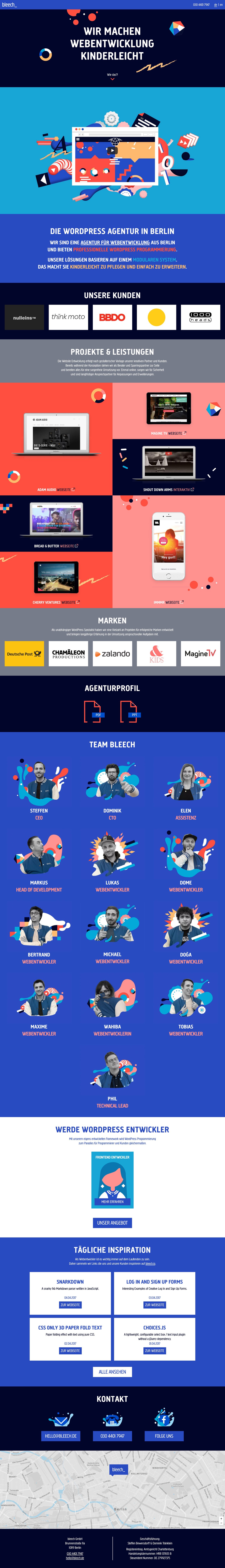 Bleech Website Screenshot