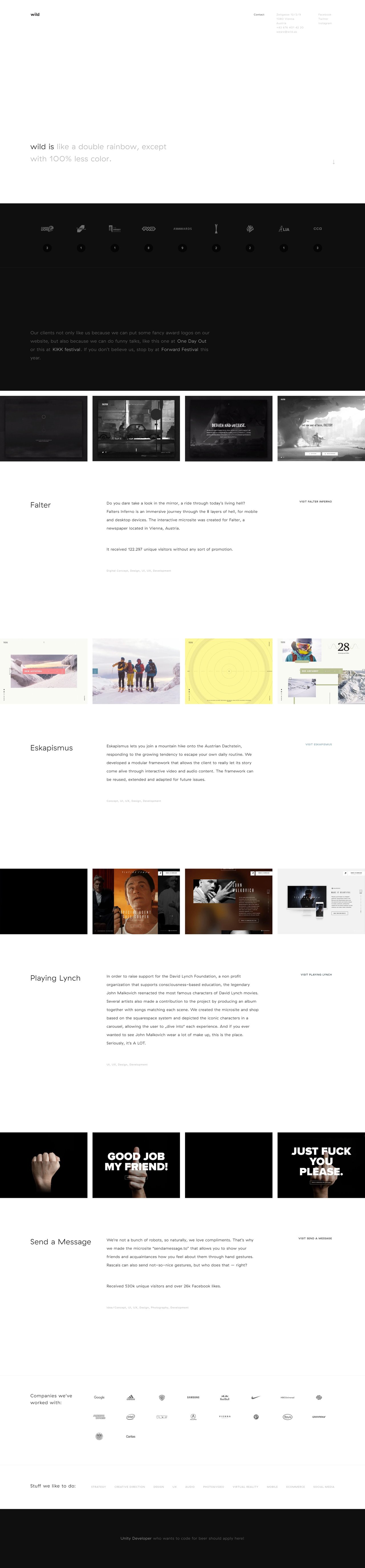 wild Website Screenshot