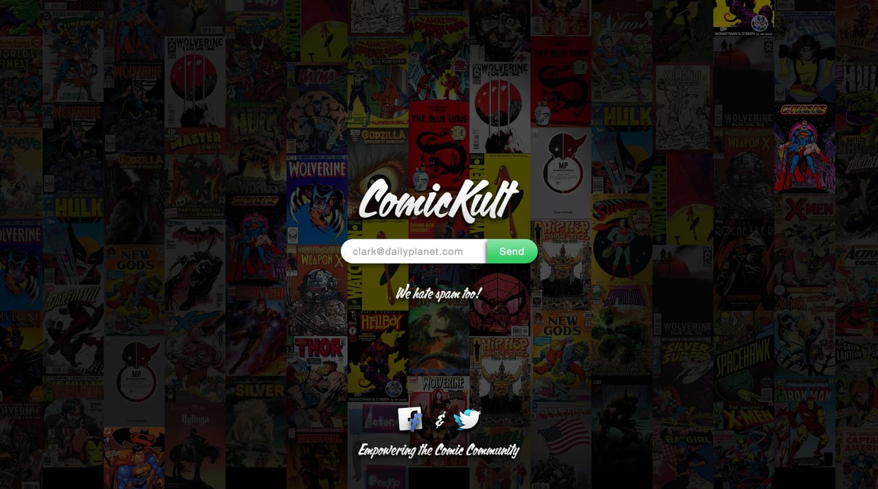 ComicKult Website Screenshot