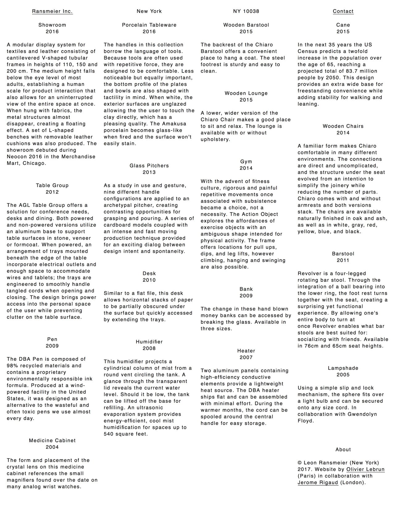 Ransmeier Inc. Website Screenshot