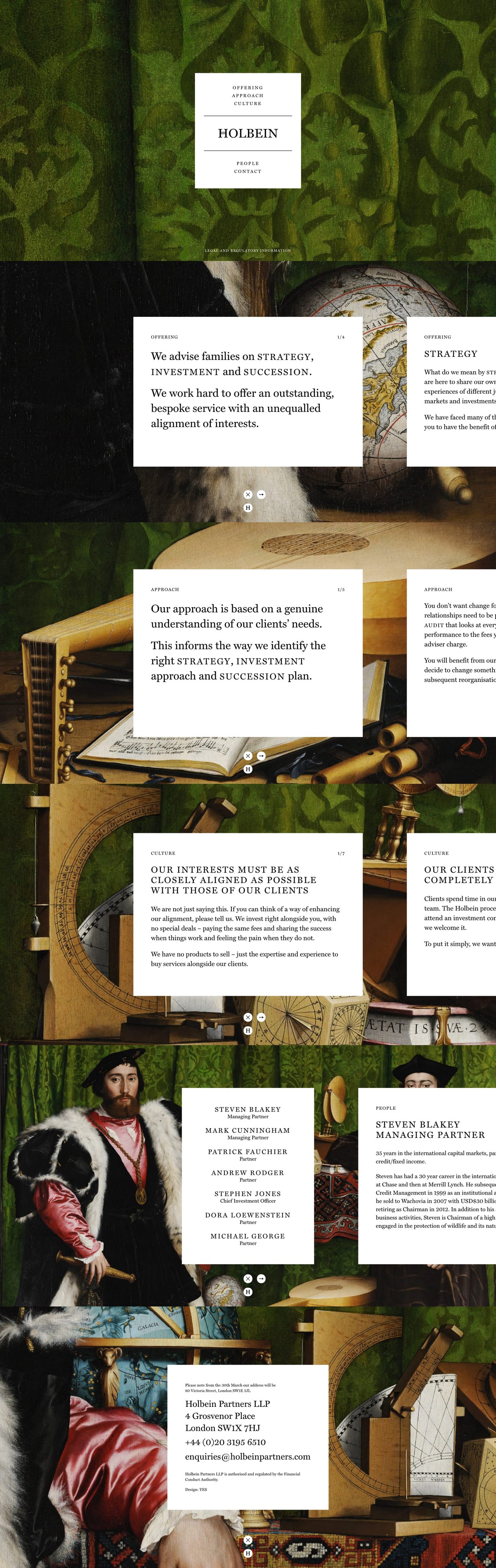 Holbein Website Screenshot