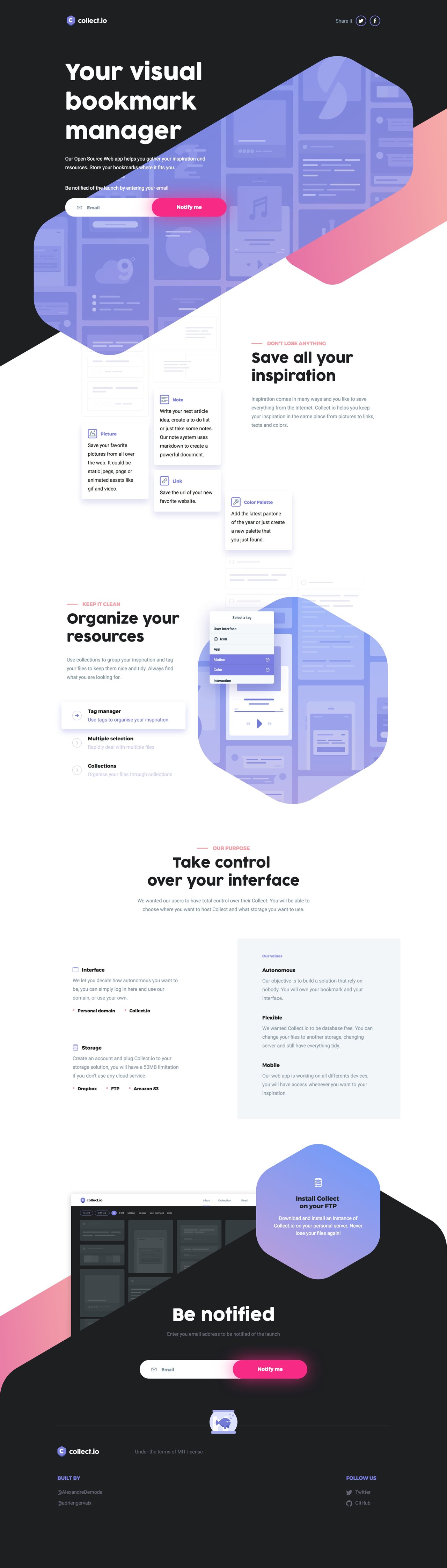 Collect.io Website Screenshot