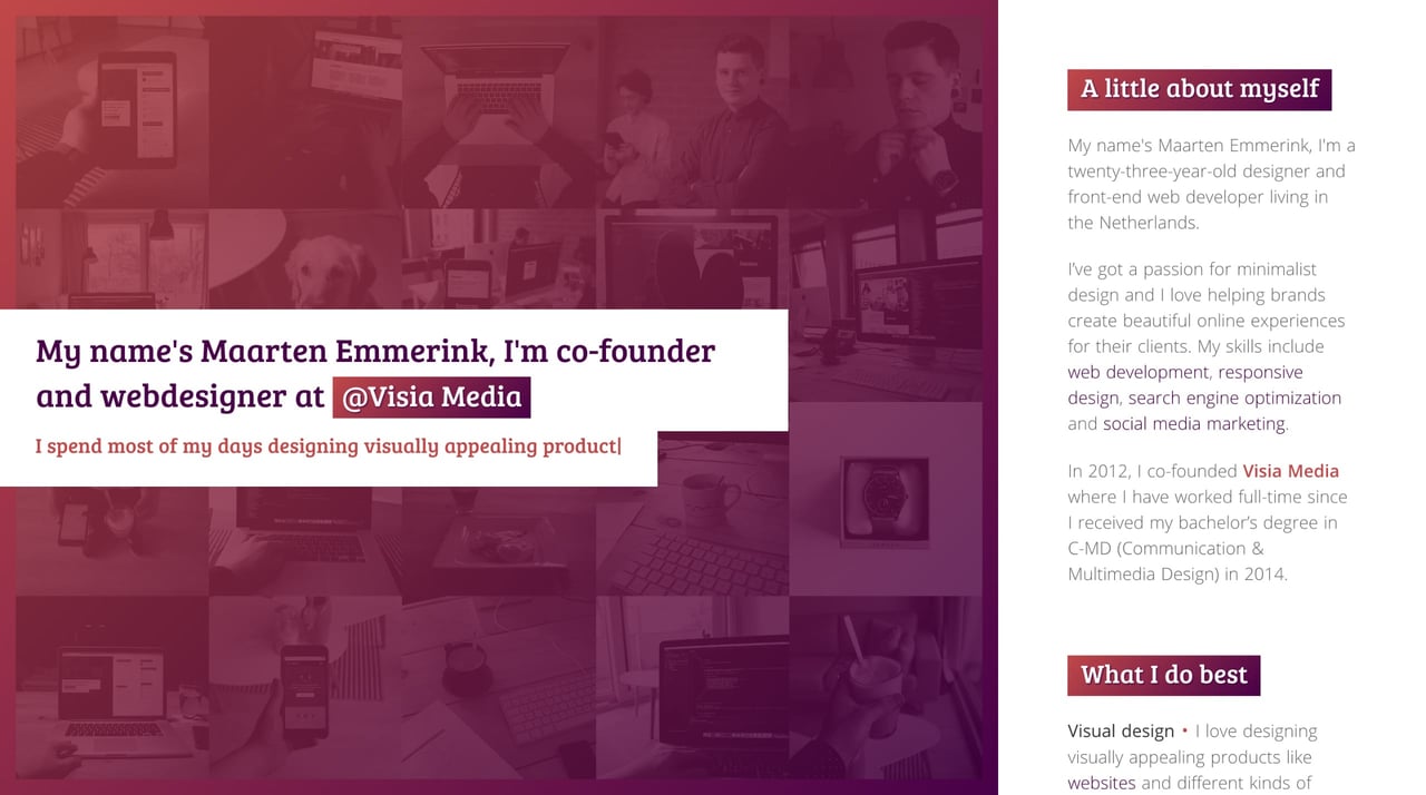 Maarten Emmerink Website Screenshot