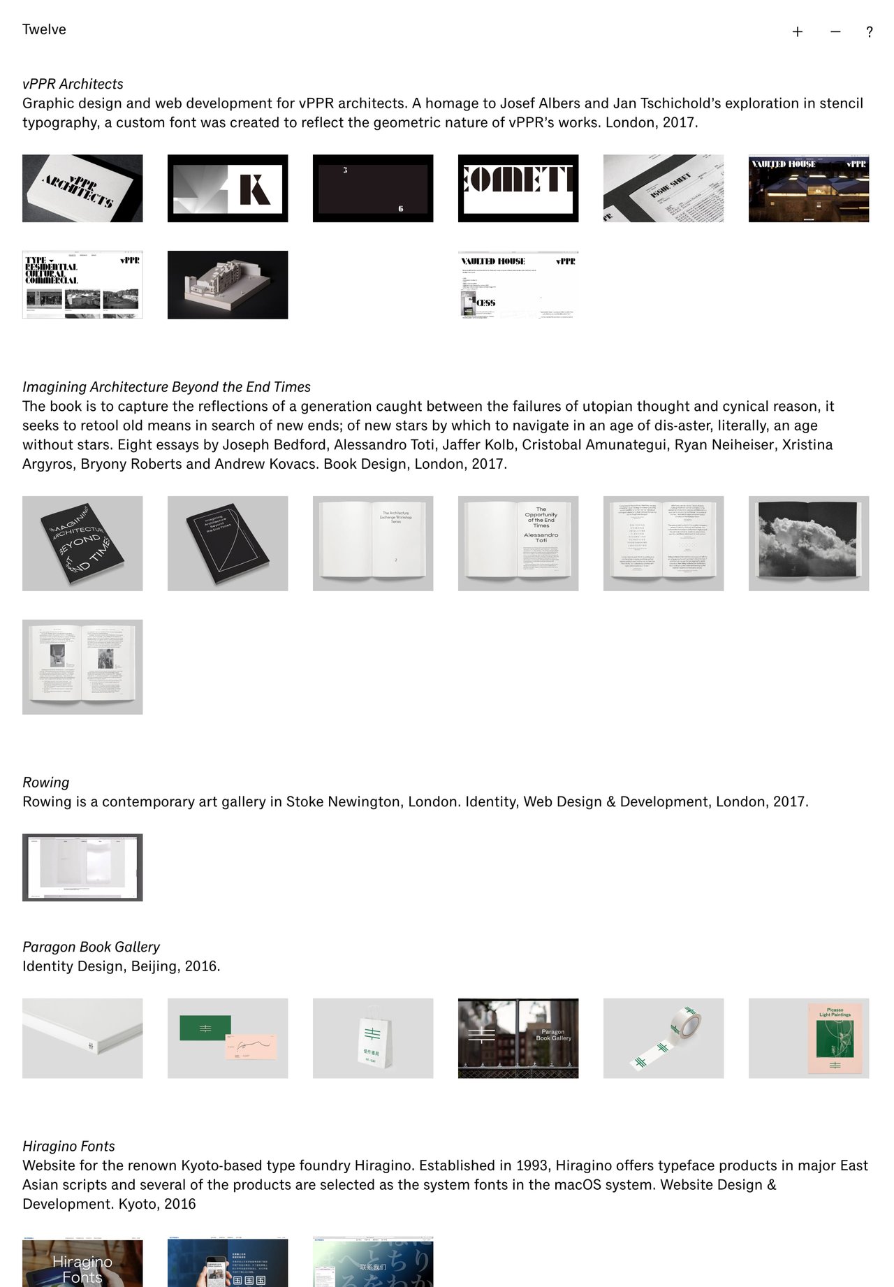 Twelve Website Screenshot