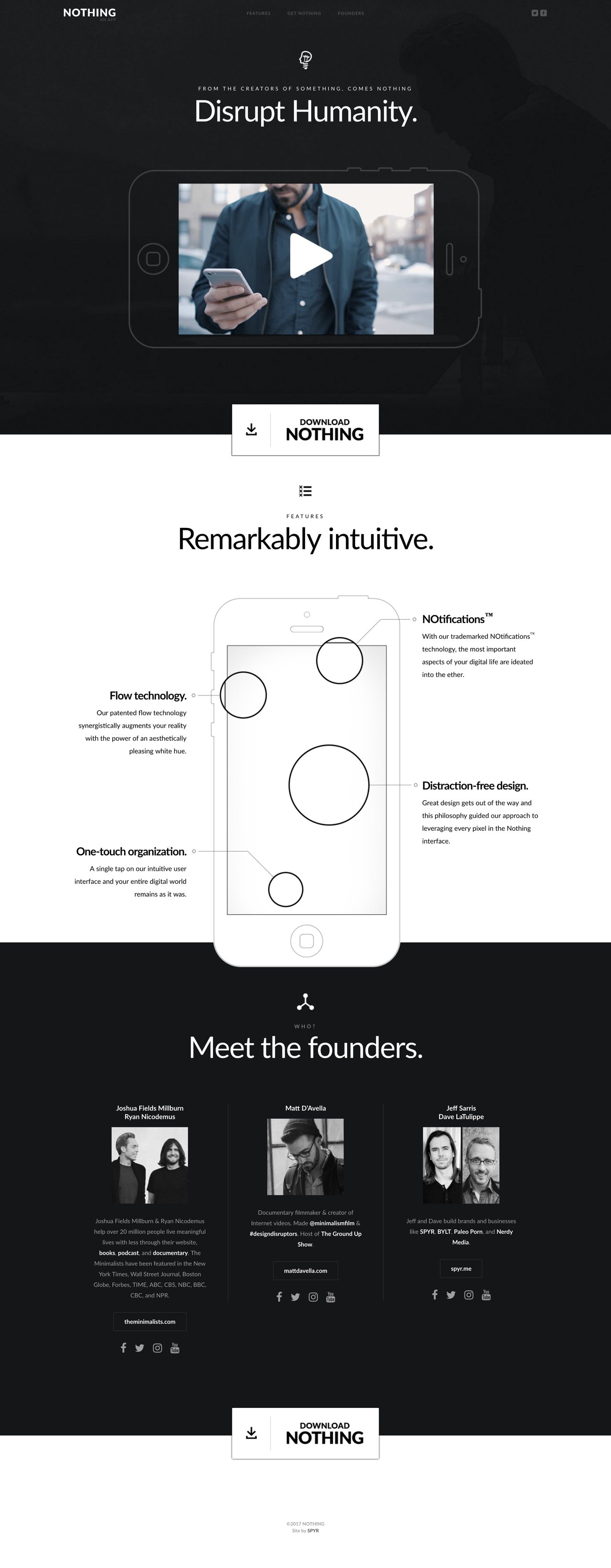 Nothing Website Screenshot