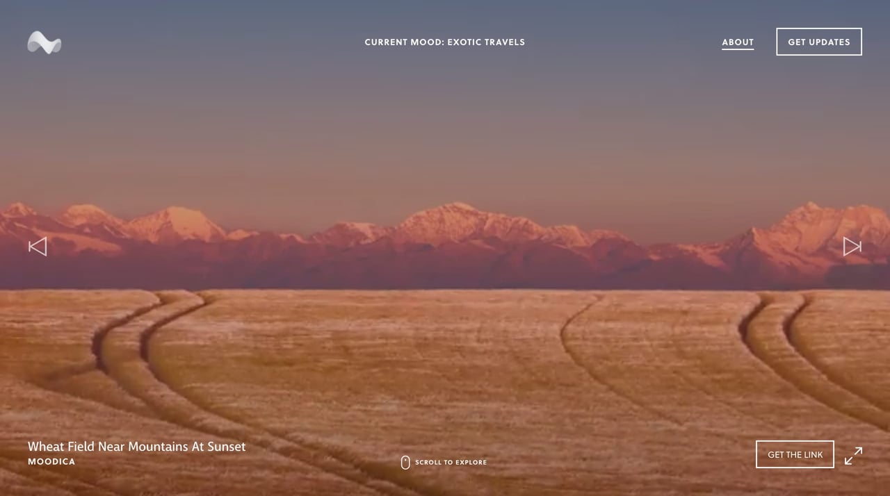 Moodica Website Screenshot