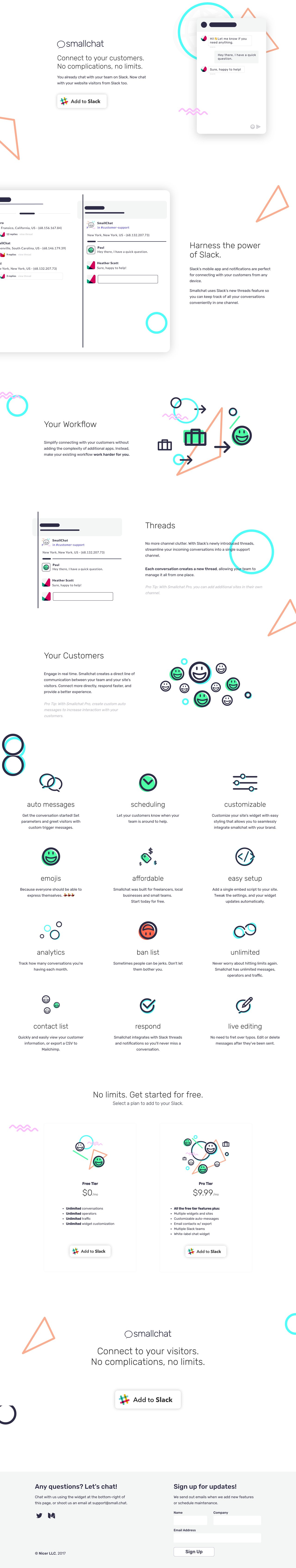 Smallchat Website Screenshot