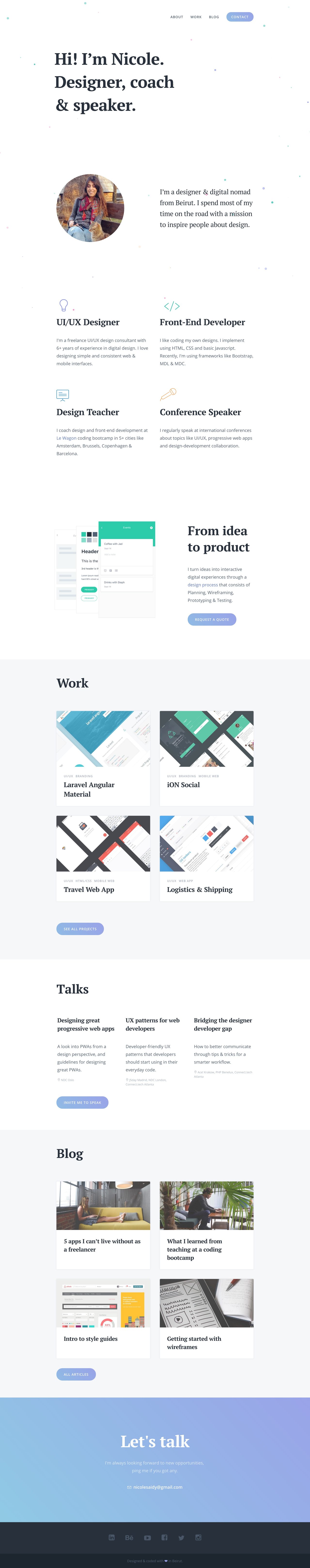 Nicole Saidy Website Screenshot