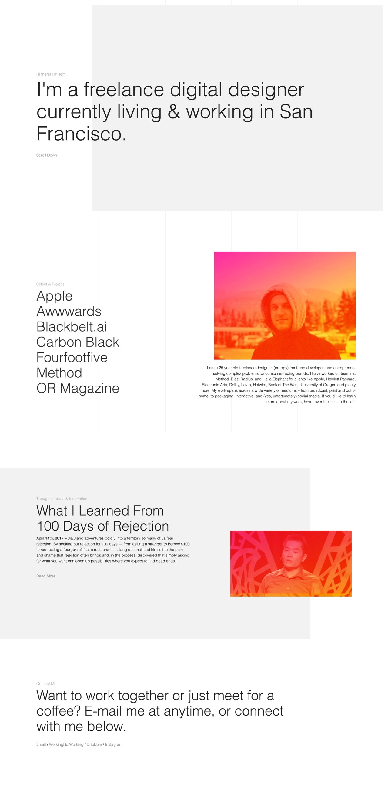 Tom Treadway Website Screenshot