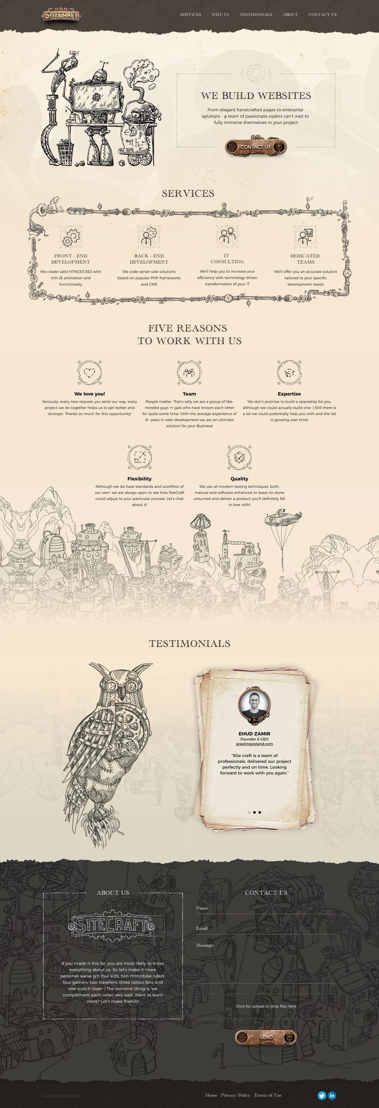 Sitecraft Website Screenshot