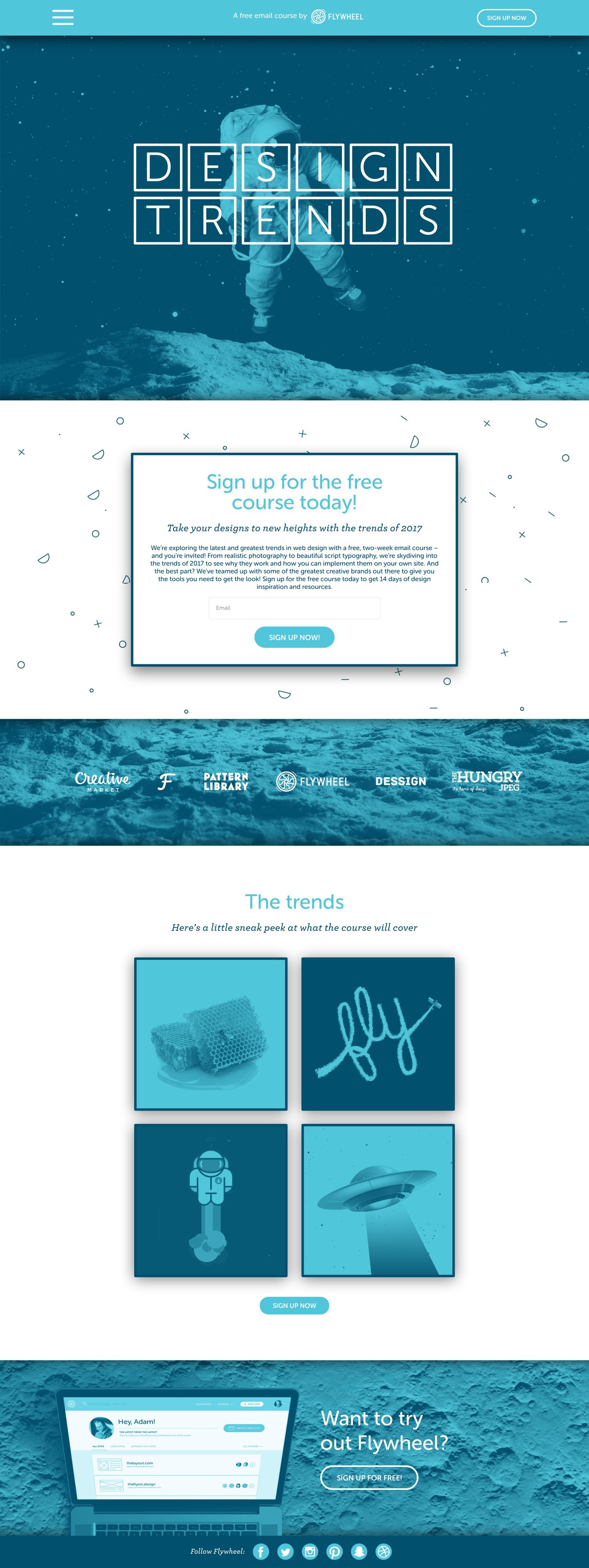 2017 Design Trends with Flywheel Website Screenshot