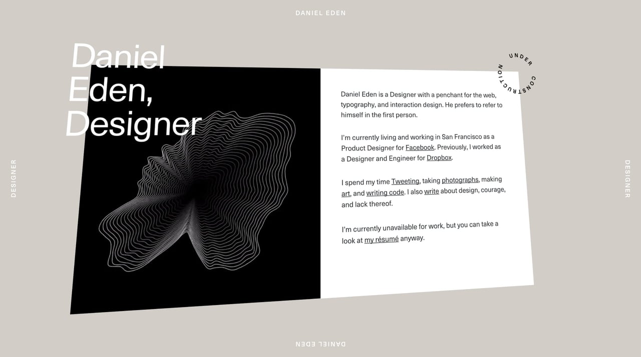 Daniel Eden Website Screenshot