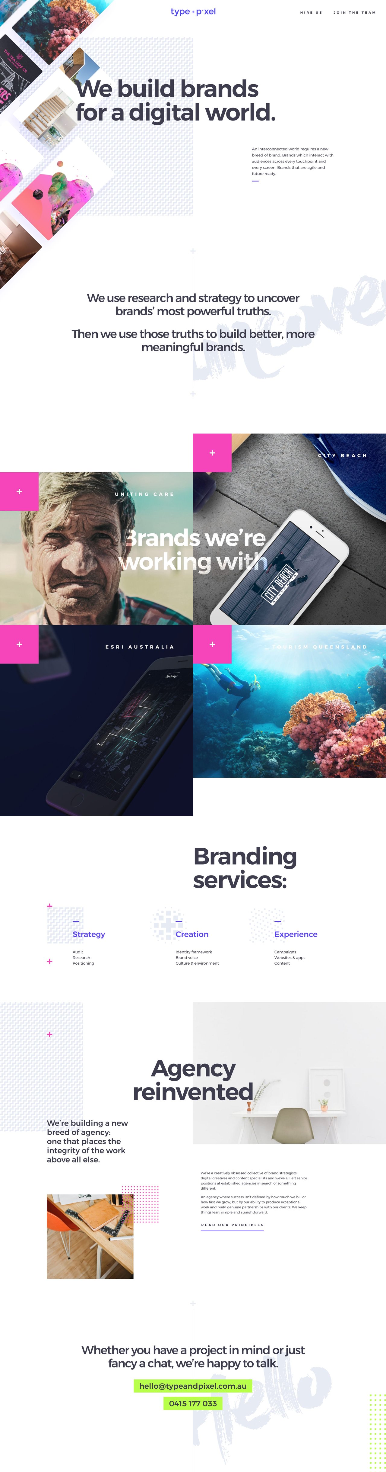 Type + Pixel Website Screenshot