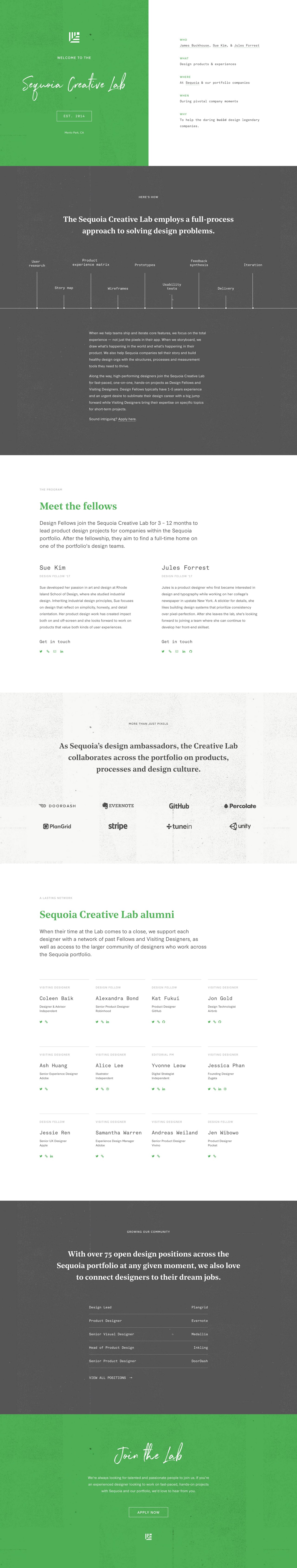 Sequoia Creative Lab Website Screenshot
