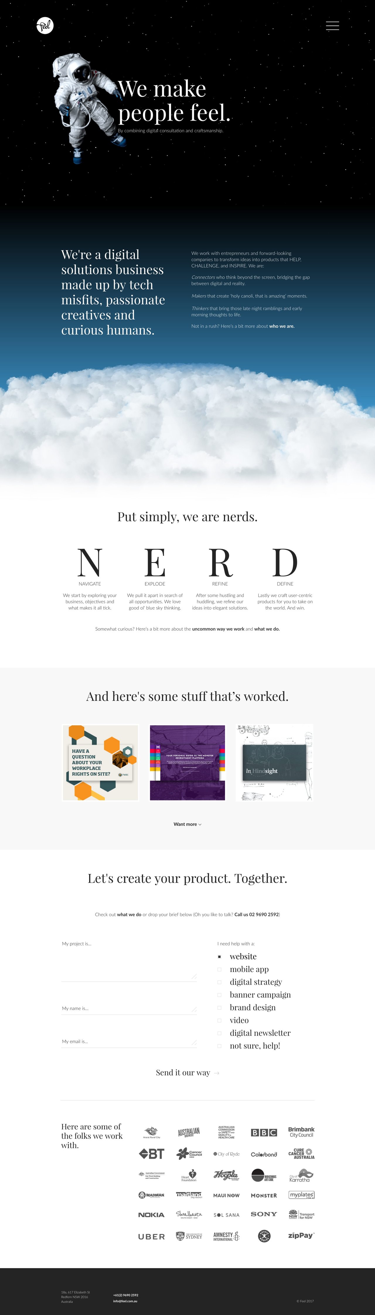 Feel Website Screenshot