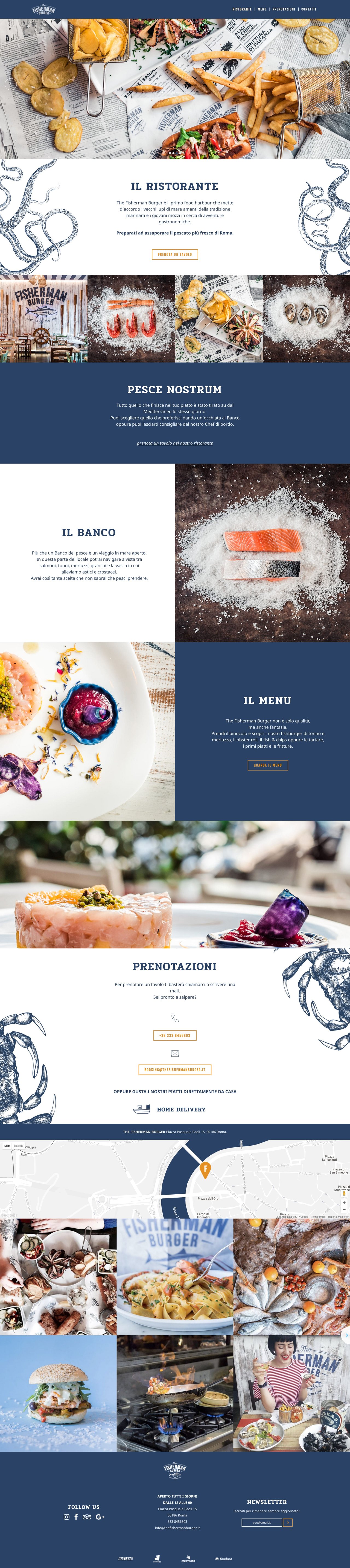 The Fisherman Burger Website Screenshot