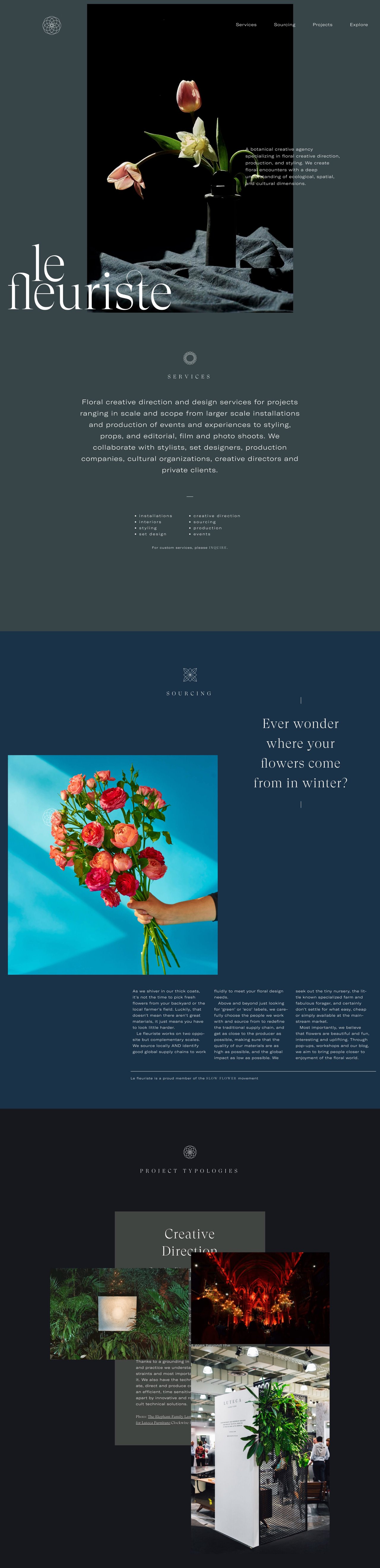 Le Fleuriste Website Screenshot