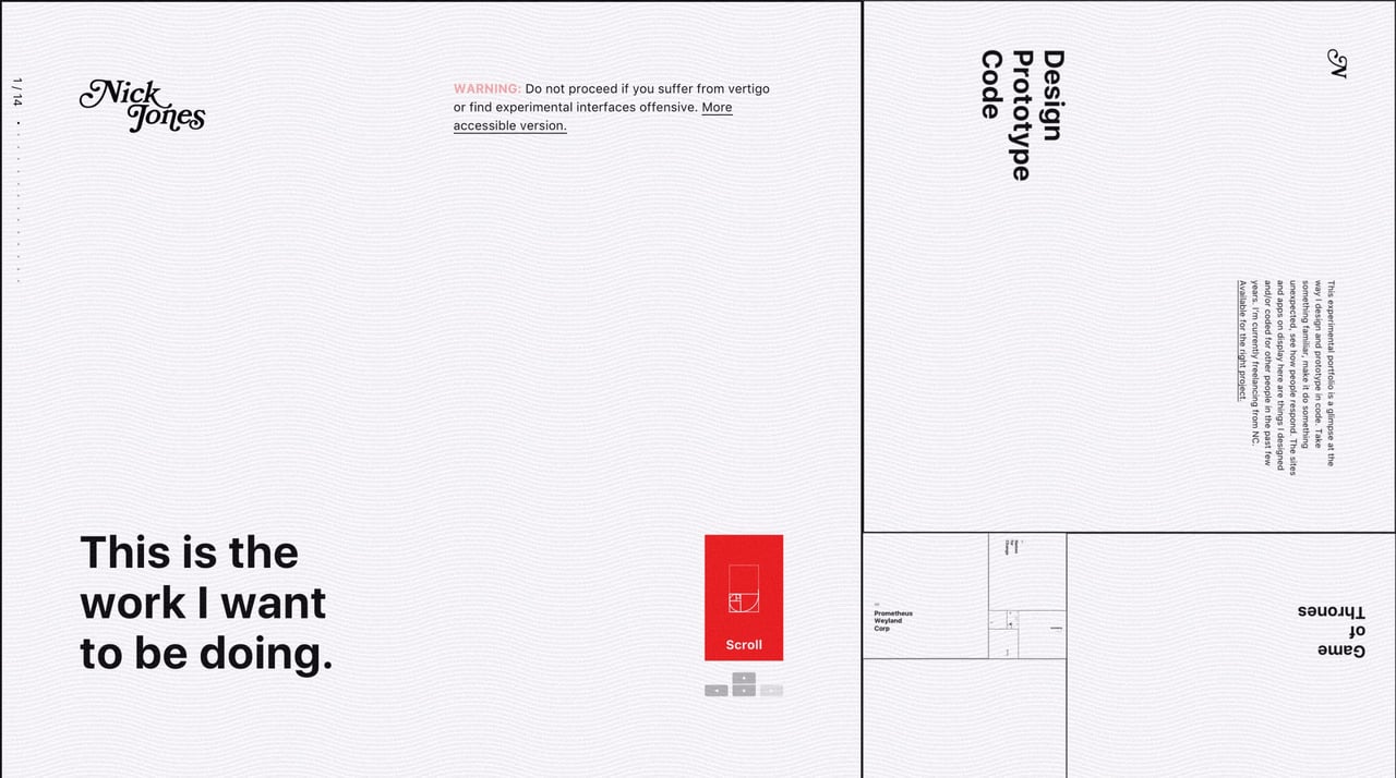 Nick Jones Website Screenshot