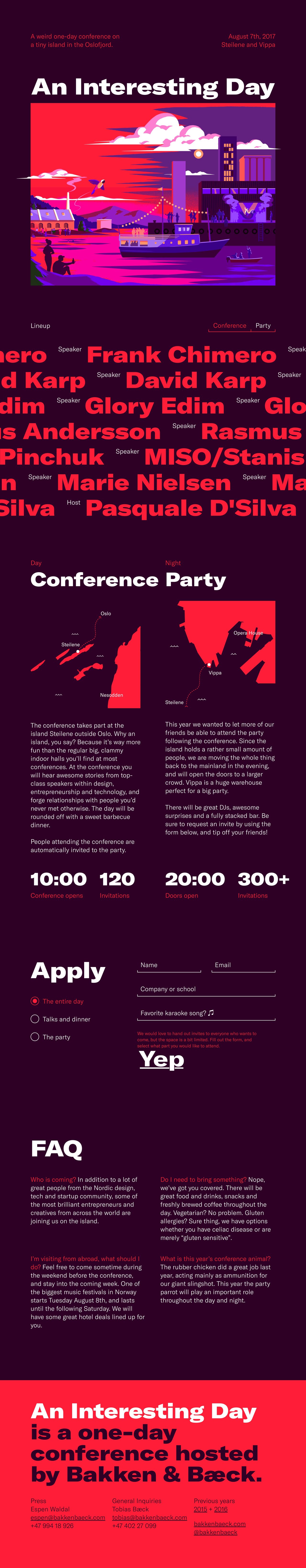 An Interesting Day Website Screenshot