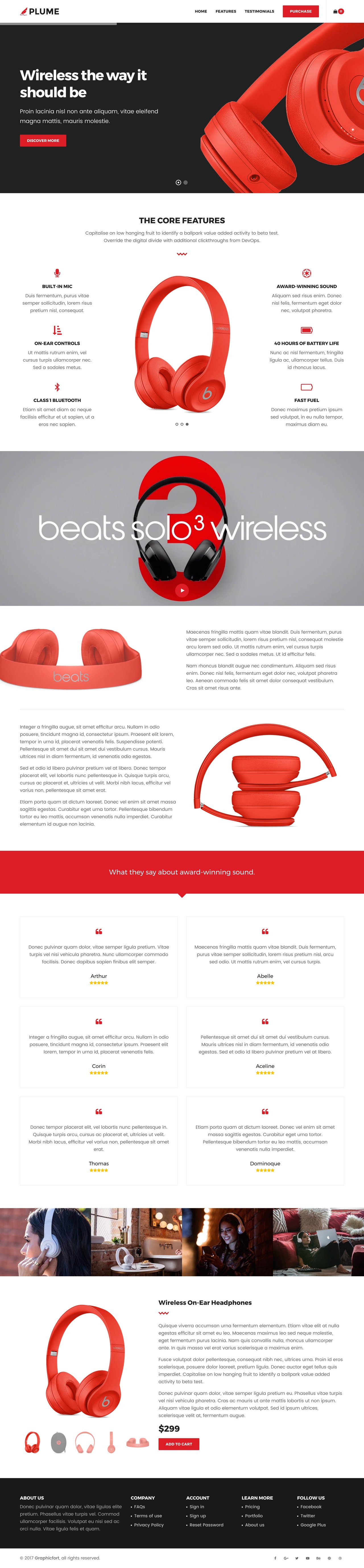 Plume Website Screenshot