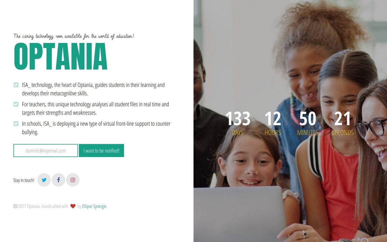 Optania Website Screenshot