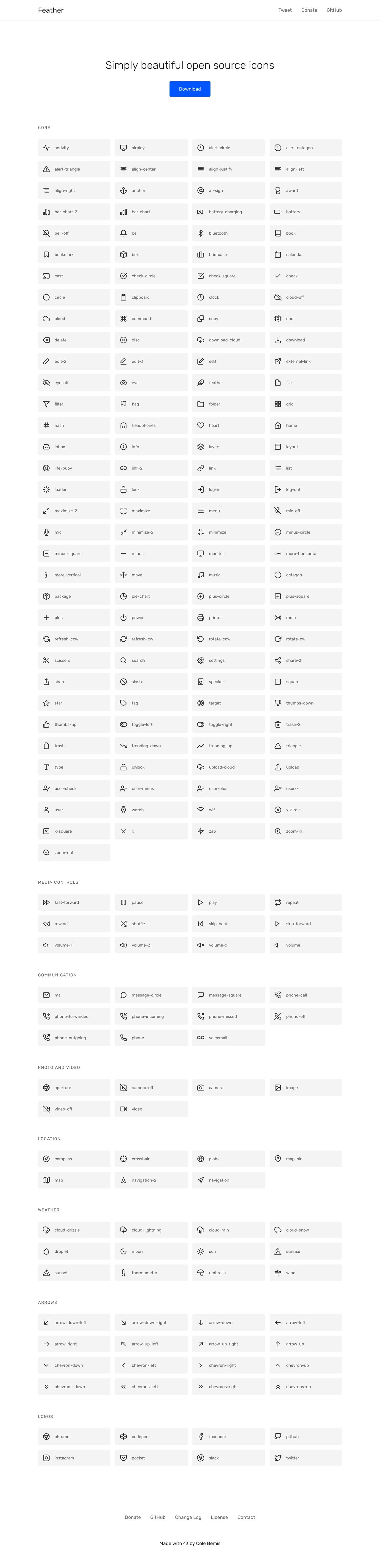 Feather Website Screenshot