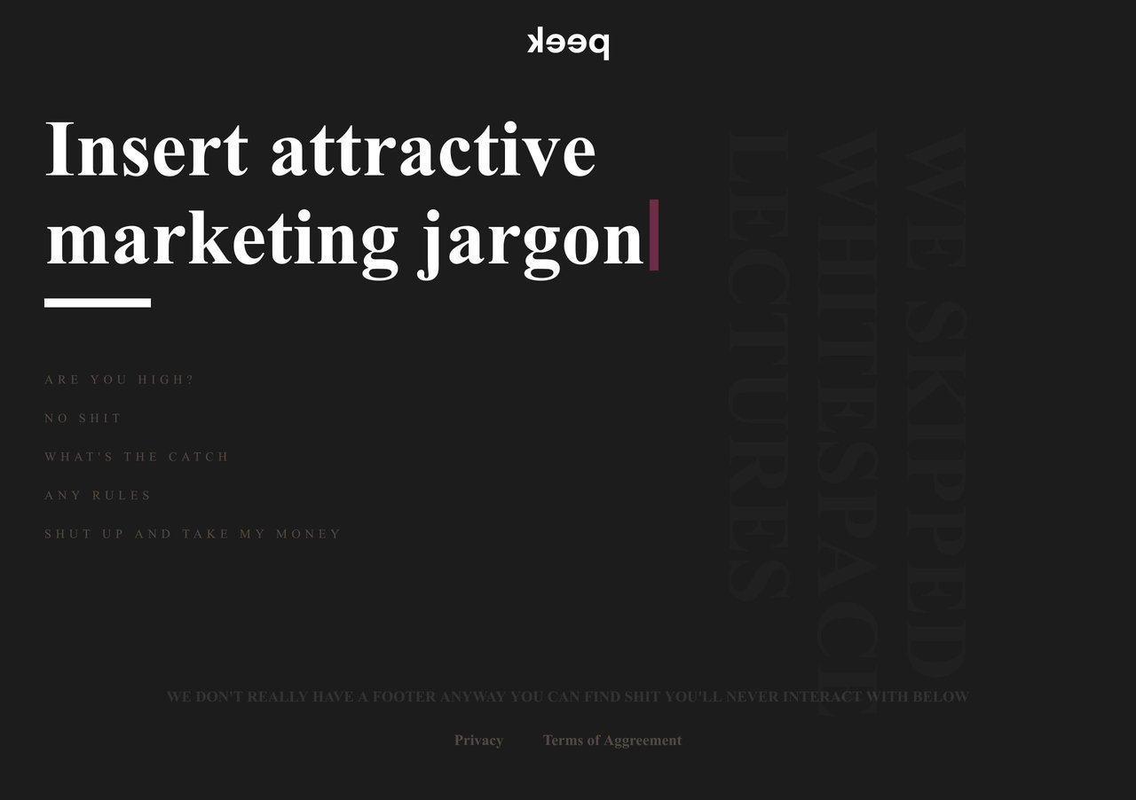 Peek Website Screenshot