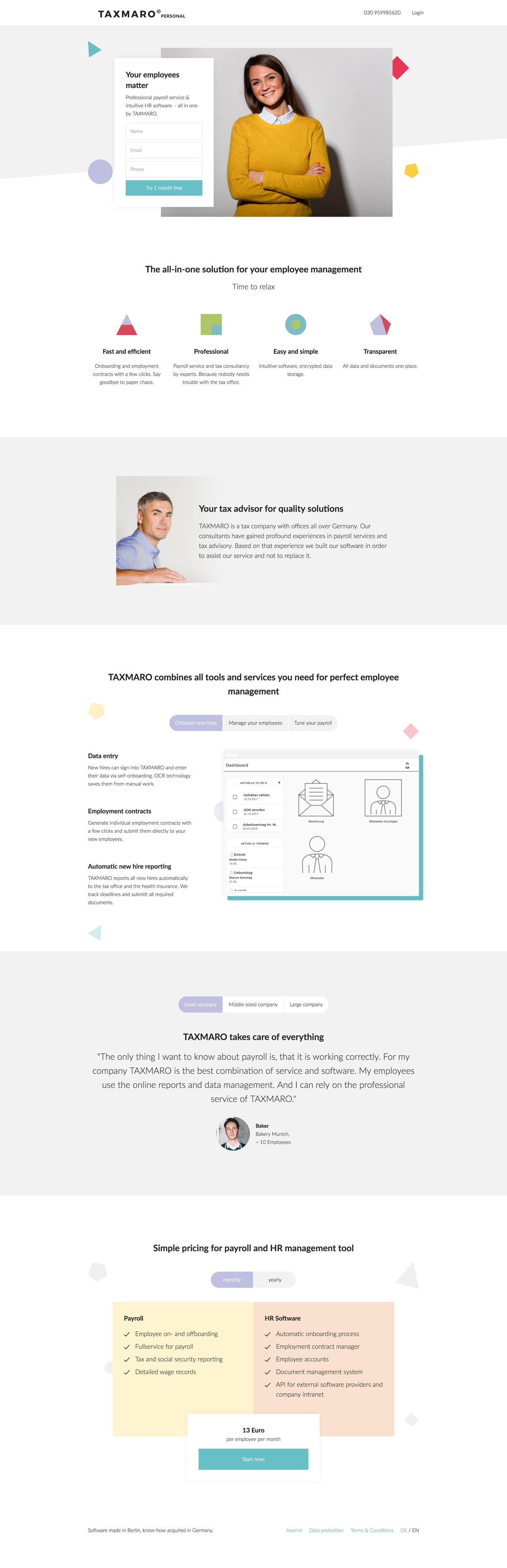 Taxmaro Personal Website Screenshot