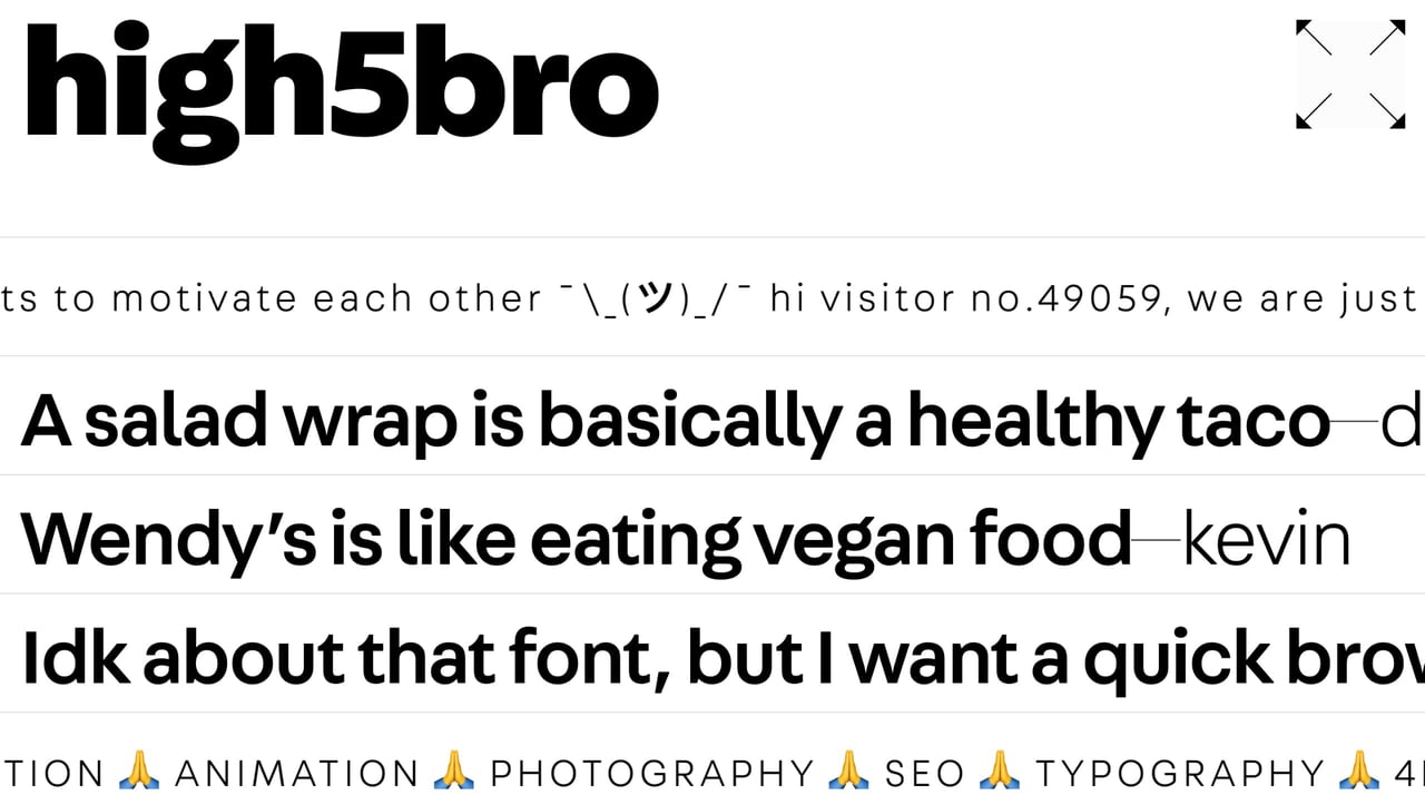 highfivetho Website Screenshot