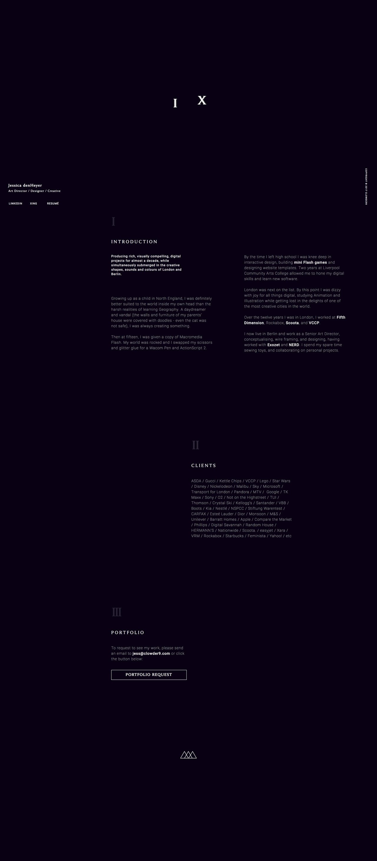 Jessica denHeyer Website Screenshot