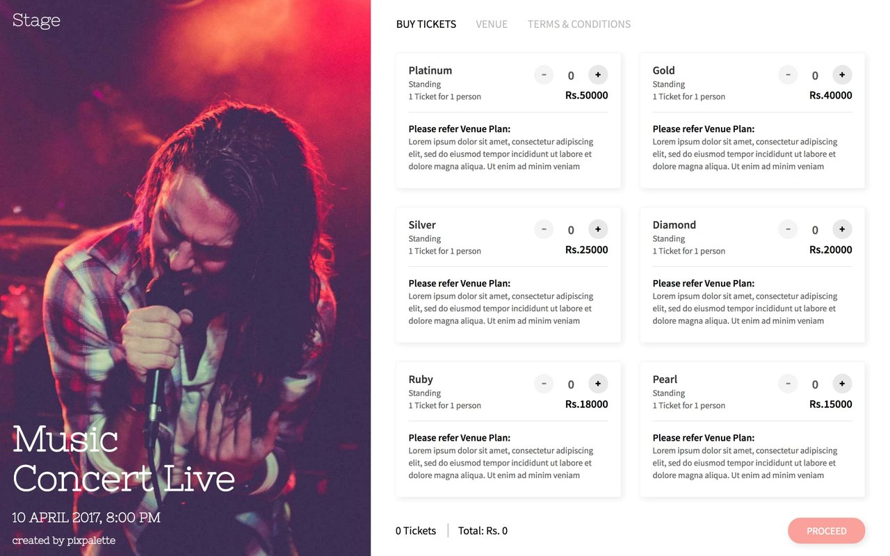 Stage Website Screenshot