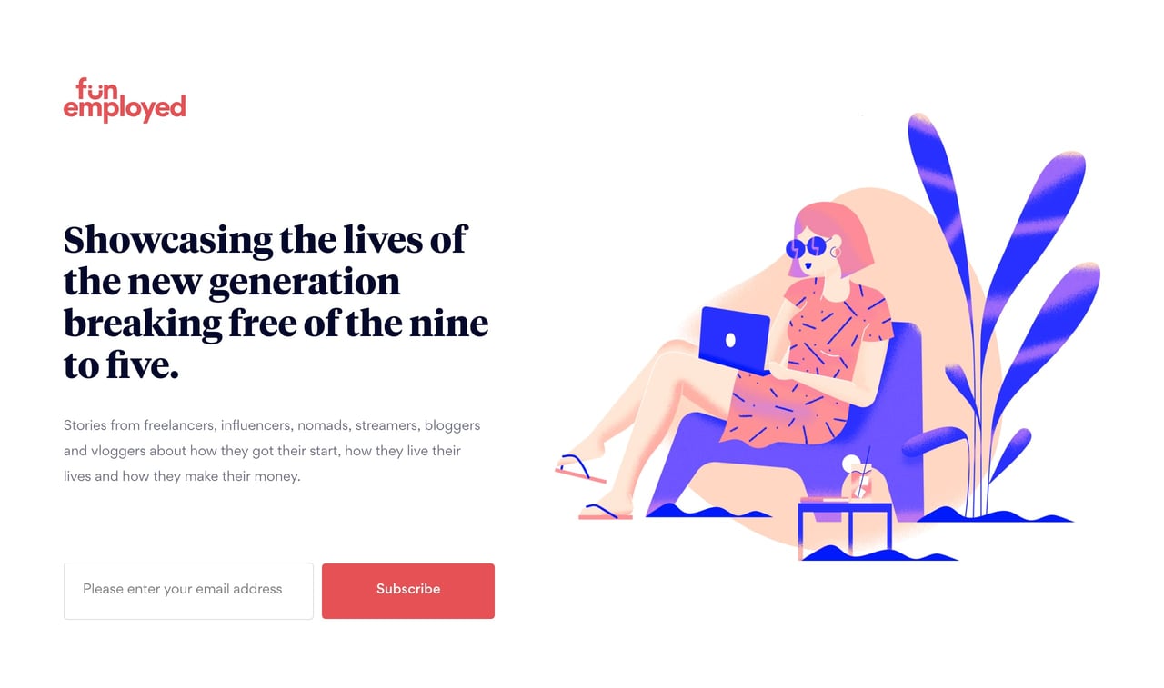 Funemployed Website Screenshot